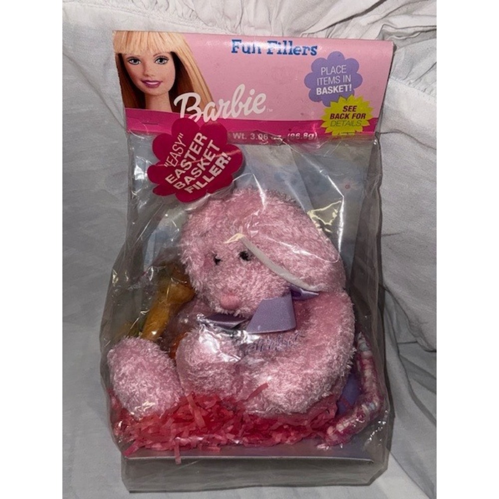 Barbie Fun Fillers Plush Pink‎ Bunny Easter Basket Filler Toy New